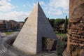 Pyramid of Cestius in Rome, Italy