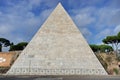 Pyramid of Cestius - landmark attraction in Rome, Italy