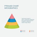 Pyramid Chart 3D Infographics Elements Vector Set, Flat Design, Full Color Royalty Free Stock Photo