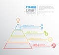 Pyramid chart diagram template Royalty Free Stock Photo