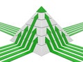 Pyramid chart green-white