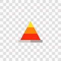 pyramid chart icon sign and symbol. pyramid chart color icon for website design and mobile app development. Simple Element from