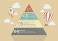 Pyramid Chart Infographic Royalty Free Stock Photo