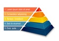 Pyramid chart for infographics