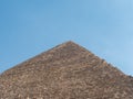 Pyramid of Cheops, a monument of the architectural art of Ancient Egypt, 138 meters high. Copy space. Giza, Cairo, Egypt Royalty Free Stock Photo