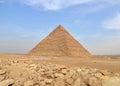 The Pyramid of Chephren in the desert