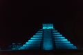 Pyramid of Chichen Itza at Night