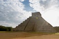 Pyramid in Chichen Itza, Temple of Kukulkan. Yucatan. Mexico Royalty Free Stock Photo