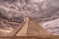 Pyramid in Chichen Itza, Temple of Kukulkan. Yucatan. Mexico Royalty Free Stock Photo