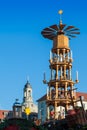 The pyramid of the christmas market in Dresden Royalty Free Stock Photo