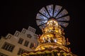 Pyramid on the Christmas Market in Rostock, Germany Royalty Free Stock Photo