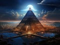 Pyramid City of Tomorrow: A Futuristic Metropolis Beyond Imagination Royalty Free Stock Photo