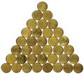 Pyramid coin ten eurocent Royalty Free Stock Photo