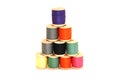 Pyramid combined from with threads Royalty Free Stock Photo