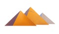 Pyramid complex of Giza in a digital airbrushing style. Royalty Free Stock Photo