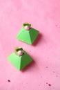 Pyramid - Contemporary Green Tea Matcha Mini Mousse Cake