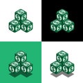 Pyramid of the cubes with dollar logo in isometric view Royalty Free Stock Photo