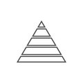 pyramid diagram icon. Element of cyber security for mobile concept and web apps icon. Thin line icon for website design and