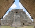 pyramid of the diviner in Uxmal Royalty Free Stock Photo