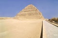 Pyramid of Djoser called the Step Pyramid of Djoser in the Saqqara necropolis, Egypt Royalty Free Stock Photo