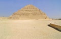 Pyramid of Djoser called the Step Pyramid of Djoser in the Saqqara necropolis, Egypt Royalty Free Stock Photo