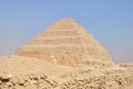 Pyramid of Djoser called the Step Pyramid of Djoser in the Saqqara necropolis, Egypt Royalty Free Stock Photo