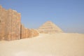 Pyramid of Djoser called the Step Pyramid of Djoser in the Saqqara necropolis, Egypt Royalty Free Stock Photo