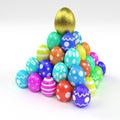 Pyramid of easter eggs