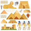 Pyramid of egypt. History landmarks. Cultural objects and symbols of egyptians