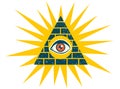 Pyramid with eye Royalty Free Stock Photo