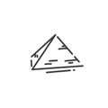 Pyramid flat outline icon of Egypt, concept silhouette Royalty Free Stock Photo