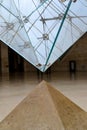 Pyramid, fullness and emptiness, stone and glass, paris, france