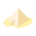 Pyramid of Giza, Egypt icon, cartoon style