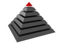 Pyramid, hierarchy leader abstract 3d concept Royalty Free Stock Photo