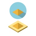 Pyramid icon in isometric style, vector Royalty Free Stock Photo