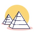 Pyramid Icon - Travel and Destination Royalty Free Stock Photo