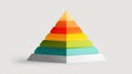 Colorful Pyramid Infographic Illustrating a Layered Structure for Effective Data Visualization and Communication in a Royalty Free Stock Photo