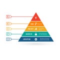 Pyramid infographic template with five elements, Template for diagram, graph, presentation and triangle chart. Business concept Royalty Free Stock Photo