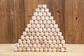 Pyramid from kegs of lotto Royalty Free Stock Photo