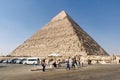 The pyramid of Khafre (Chephren) in Giza plateau. Historical egypt pyramids Royalty Free Stock Photo