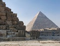 The pyramid of Khafre (Chephren) in Giza plateau. Historical Egypt pyramids