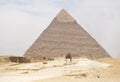 The pyramid of Khafre or of Chephren Royalty Free Stock Photo