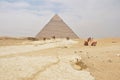 The pyramid of Khafre or of Chephren Royalty Free Stock Photo