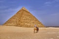 The Pyramid of Khafre, Pyramid of Chephren, Giza Plateau, Cairo, Egypt Royalty Free Stock Photo