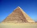 The pyramid of Khafre in Giza, Cairo Royalty Free Stock Photo