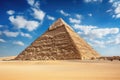 Pyramid of Khafre in Giza, Cairo, Egypt, The Great Pyramid of Khafre or Pyramid of Khafre in Giza, Egypt, AI Generated