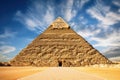 Pyramid of Khafre in Giza, Cairo, Egypt, The Great Pyramid of Khafre or Pyramid of Khafre in Giza, Egypt, AI Generated