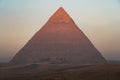 Pyramid of Khafre in Giza plateau at beautiful sunrise, Giza, Cairo Royalty Free Stock Photo