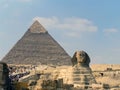 Pyramid of Khafre in Gizeh  Egypt Royalty Free Stock Photo