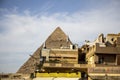 Pyramid Khafre in the middle of Giza